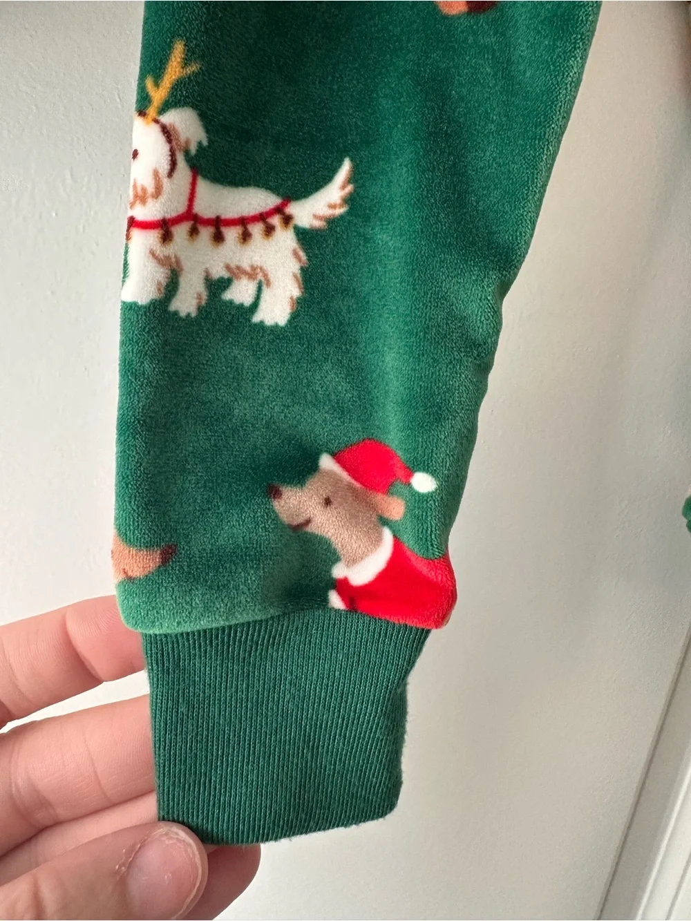 Carter's Green Holiday Reindeer Dog Pajama Set
